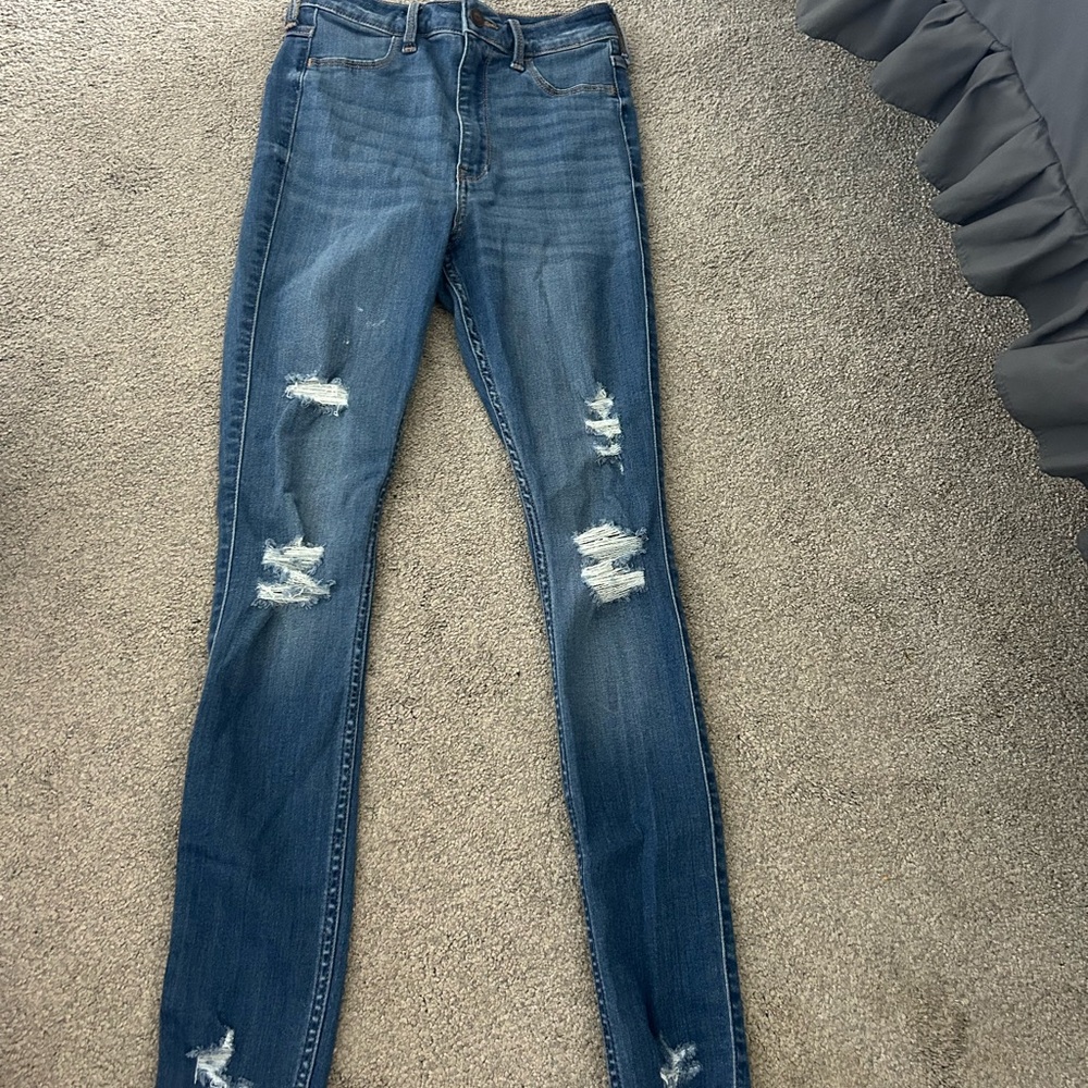 Hollister Blue Distressed Women Jeans